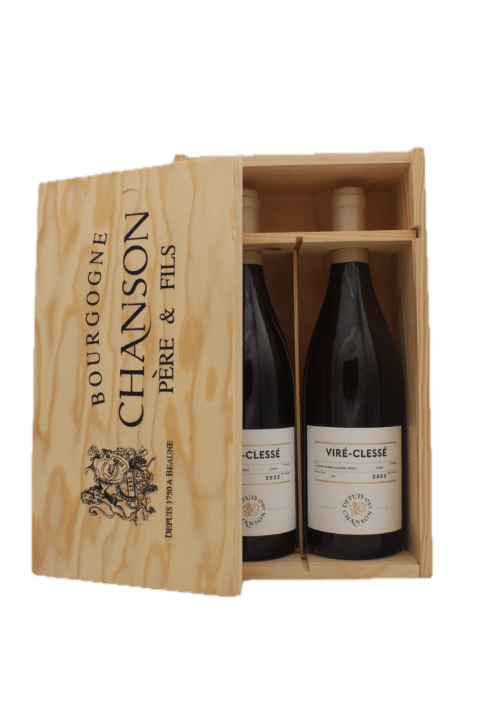Kadopakket Domaine Chanson Viré Clessé 2 flessen in kist