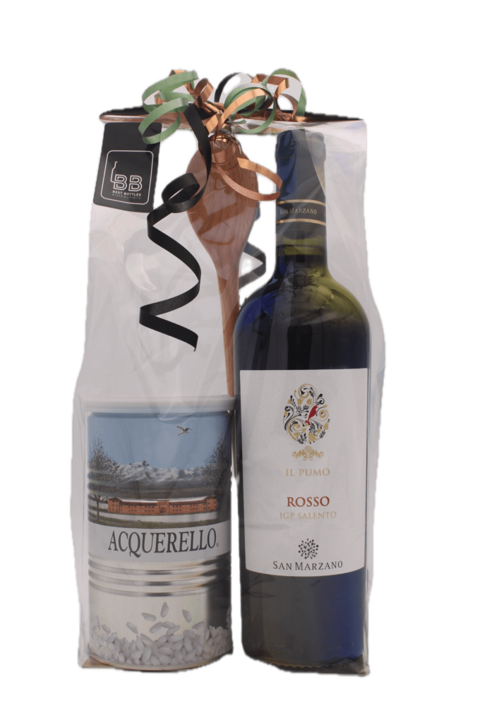 Kadopakket San Marzano - Il Pumo Rosso met risotto en lepel