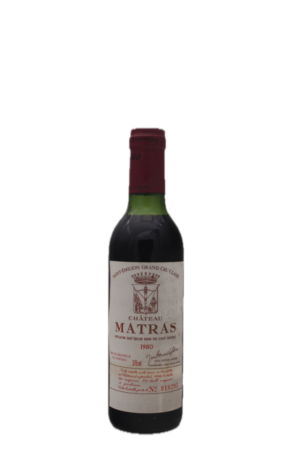 Chateau Matras Saint Emilion Grand Cru Classe 1980 Halve fles