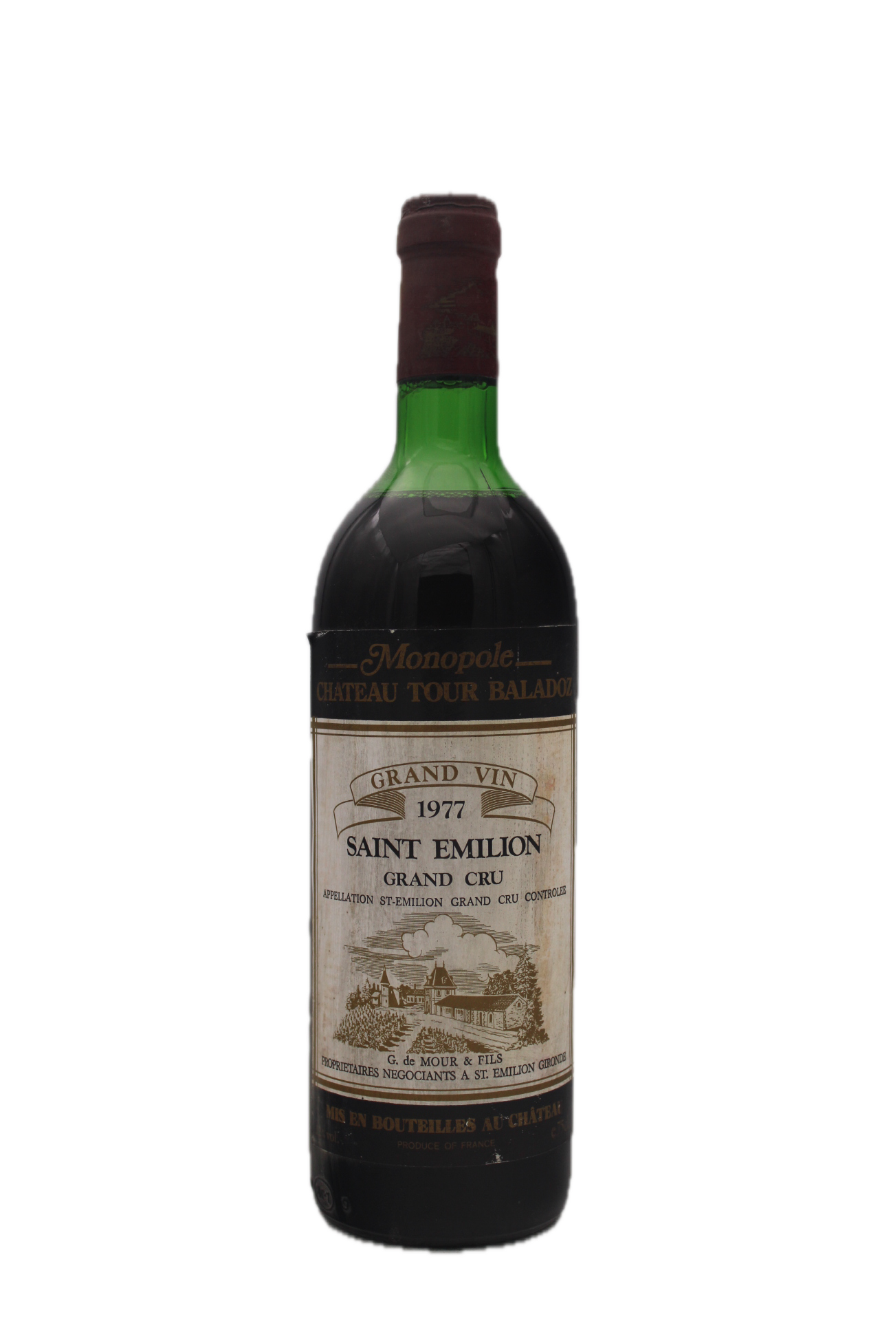 Monopole Château Tour Baladoz - Saint-Emilion Grand Cru 1977