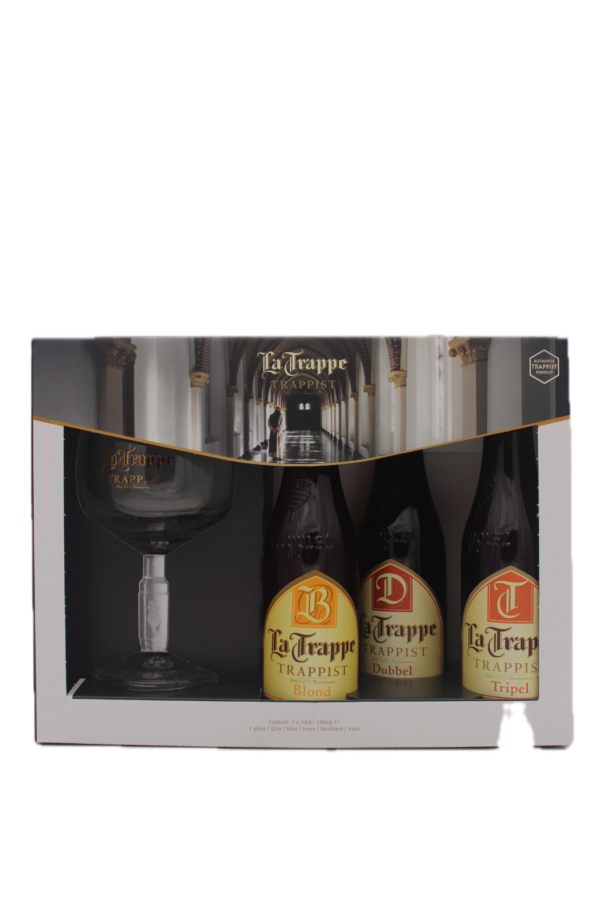 La Trappe - Giftbox 3 flessen 33cl + glas