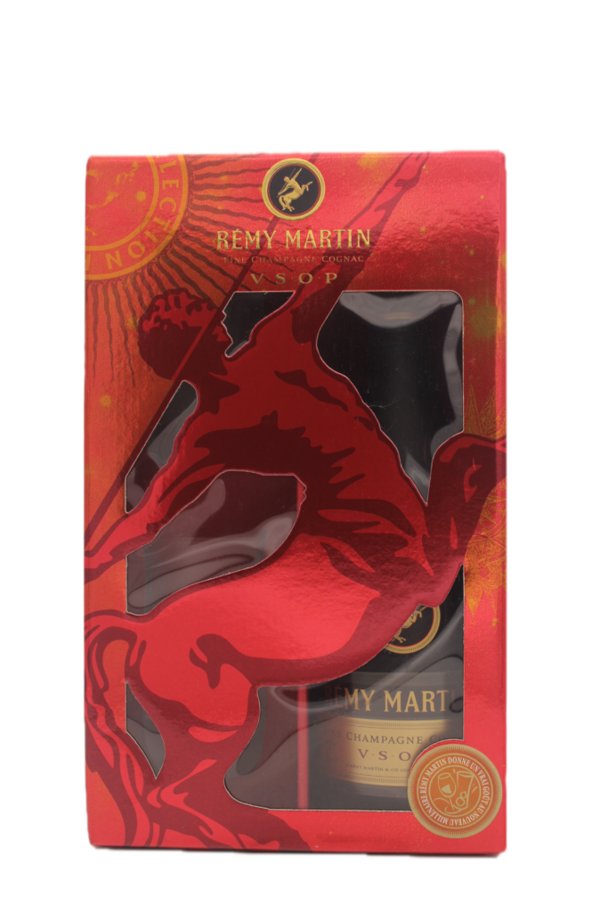 Remy Martin - VSOP Botteling 80's met 2 tumblers