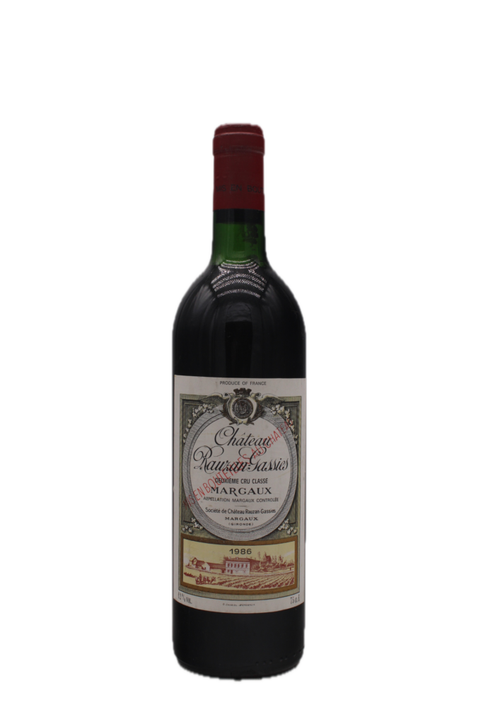 Château Rauzan Gassies - Margaux 2ème Cru Classé 1986