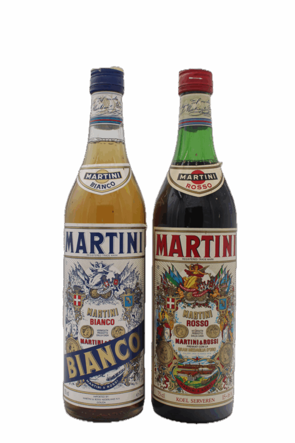 Martini - Bianco & Rosso Vermouth Vintage set
