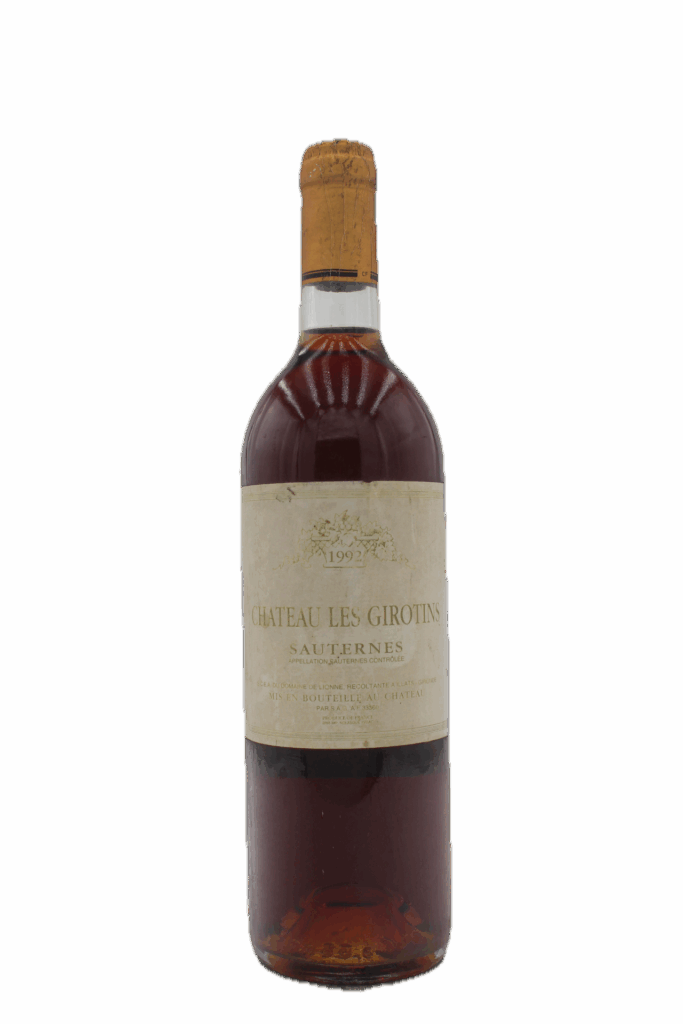 Chateau Les Girotins Sauternes 1992