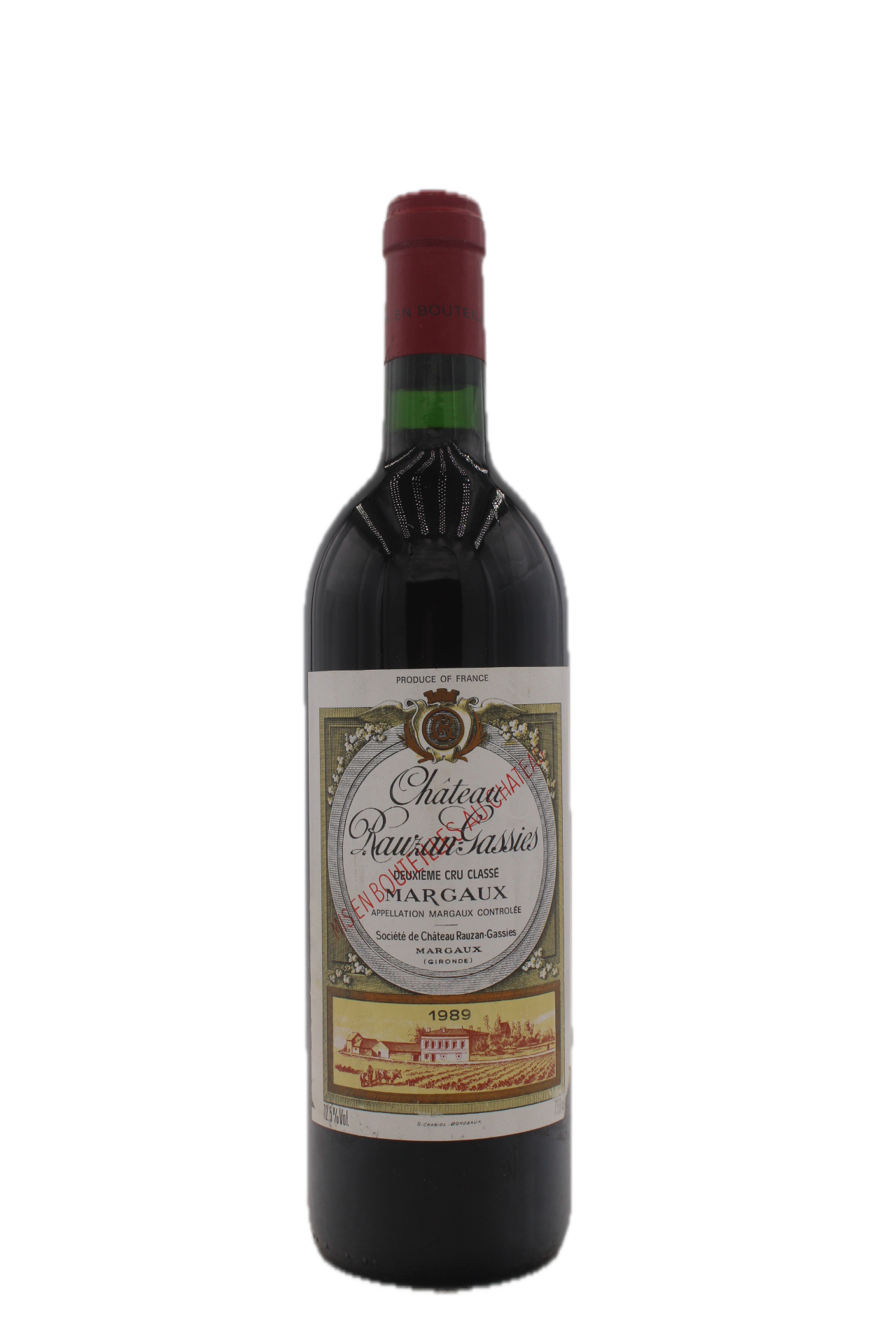 Château Rauzan Gassies - Margaux 2ème Cru Classé 1989