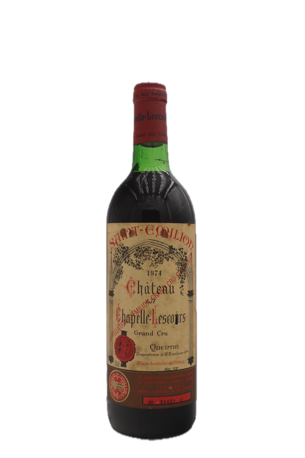 Château La Chapelle-Lescours Grand Cru 1974
