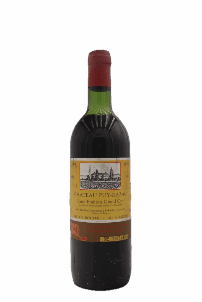 Château Puy Razac - Saint Emilion Grand Cru 1981