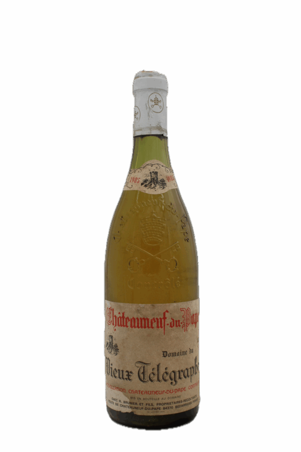 Famille Brunier - Vieux Télégraphe Châteauneuf-du-Pape Blanc 1985 (Stained Label)