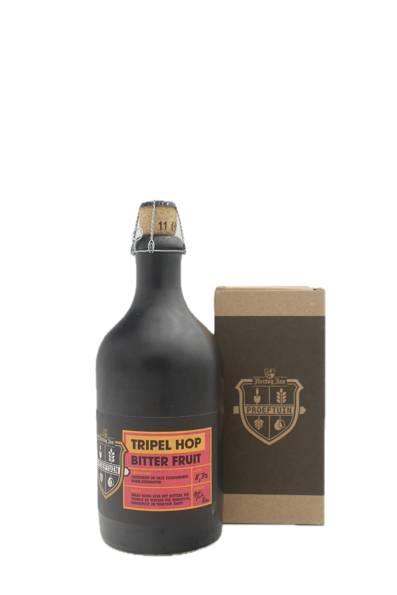 Hertog Jan Proeftuin Tripel Hop Bitter Fruit met Glas