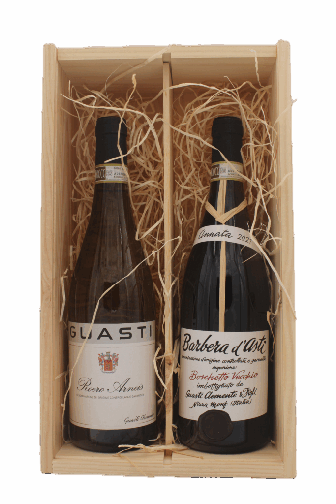 Guasti Clemente - Barbera d'Asti Boschetto Vecchio en Roero Arneis in Geschenkkist