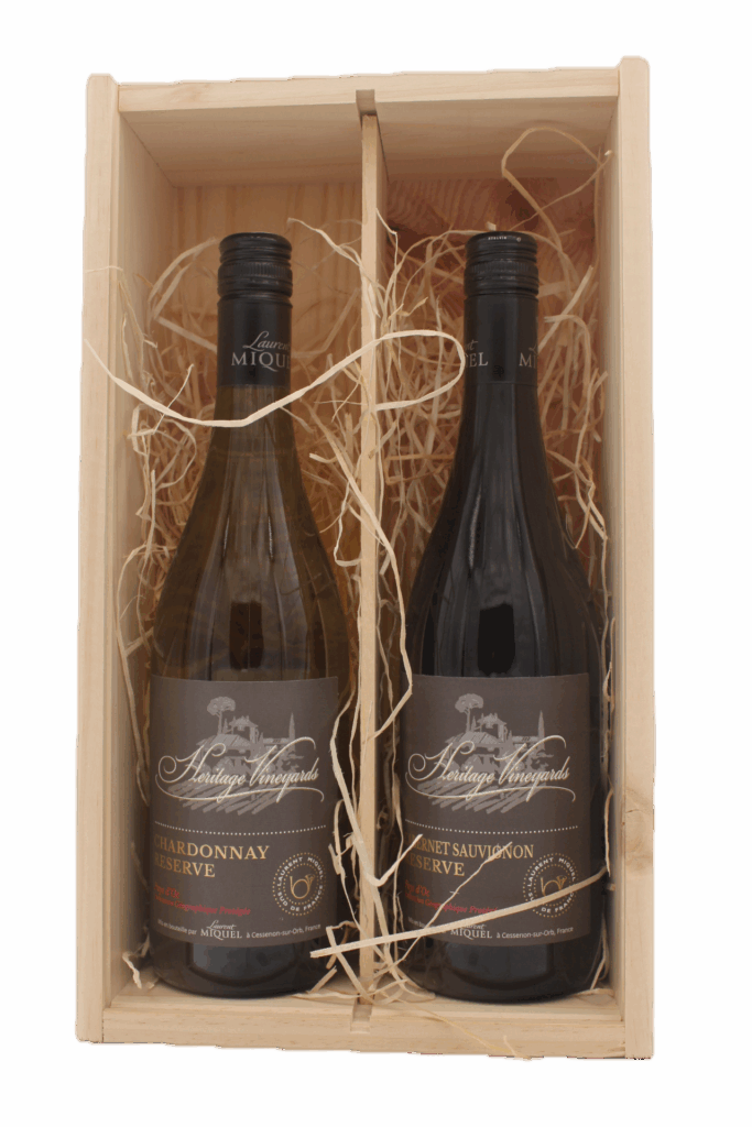 Laurent Miquel - Héritage Chardonnay en Cabertnet Sauvignon in Geschenkkist