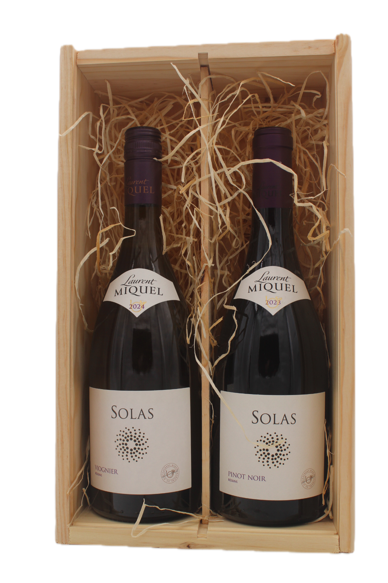 Laurent Miquel - Solas Viognier en Pinot Noir in Geschenkkist