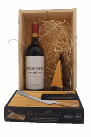 Rioja Vega - Crianza met Reypenaer Kaas en Guillotine in Geschenkkist