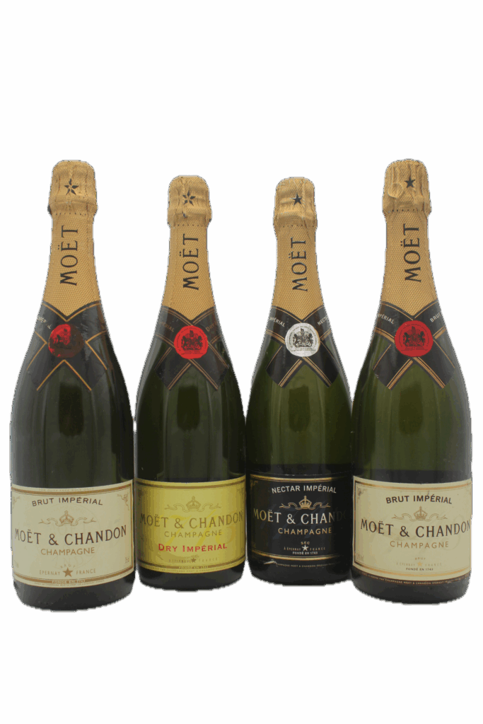 Moët & Chandon Champagne - 4x Oude Botteling