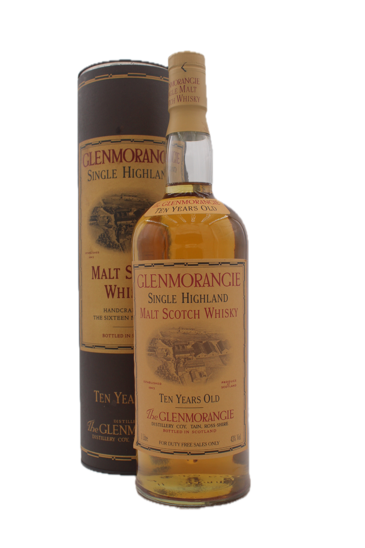 Glenmorangie 10 Years Old- Old Bottle (1 Liter)