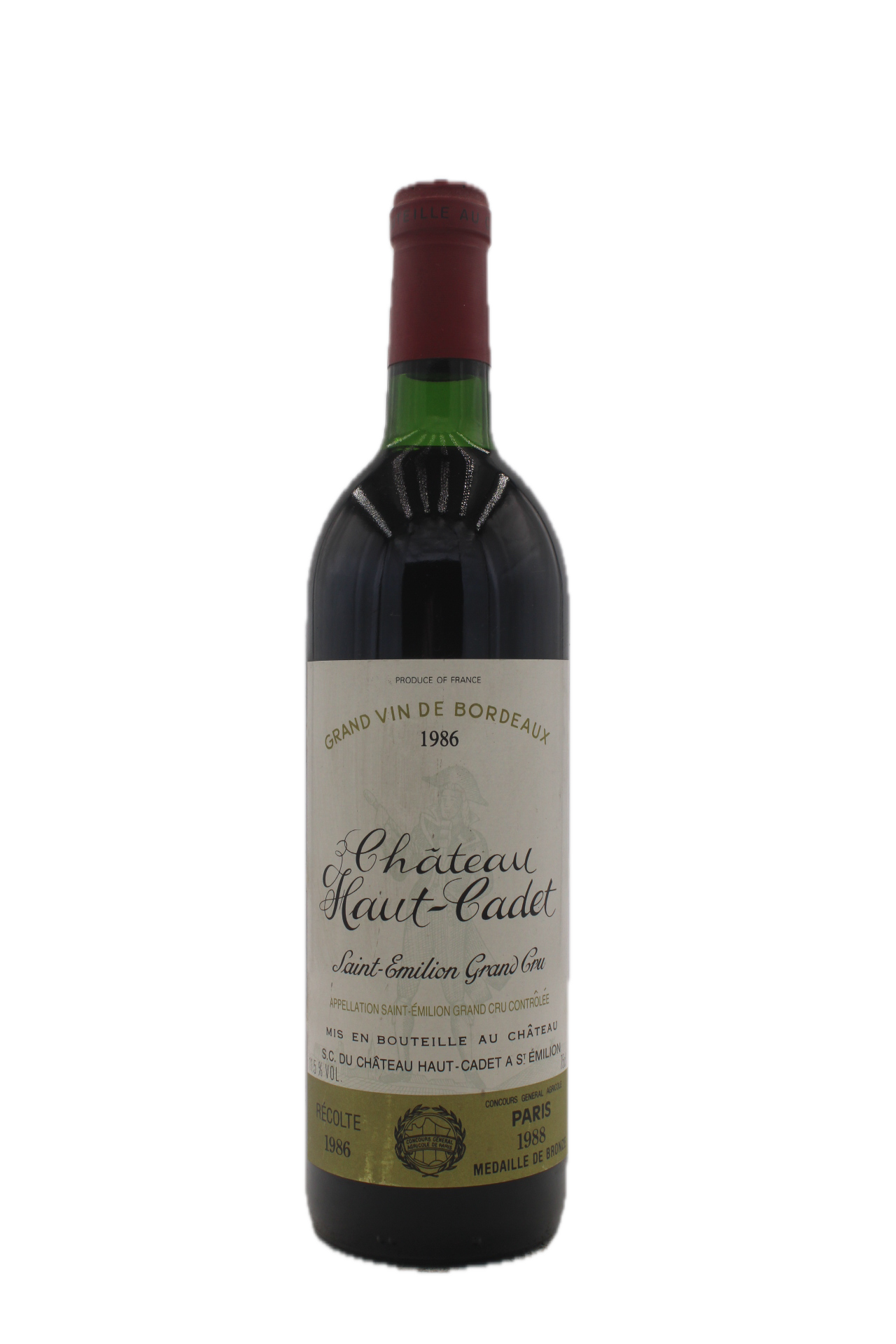 Château Haut Cadet - Saint Emilion Grand Cru 1986