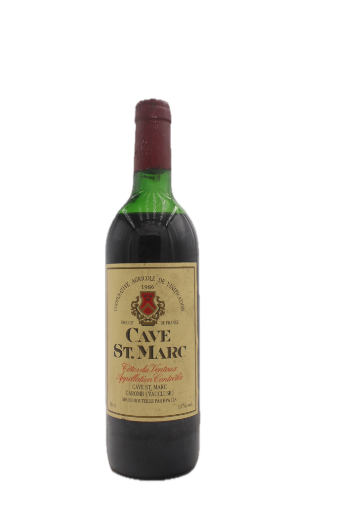 Cave St.Marc - Cotes du Ventoux Rouge 1986 (Low Shoulder)