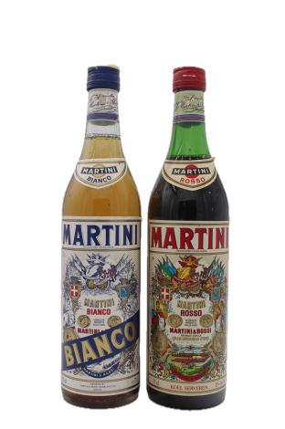 Martini - Bianco & Rosso Vermouth Vintage set