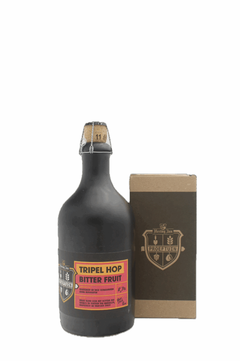 Hertog Jan Proeftuin Tripel Hop Bitter Fruit met Glas