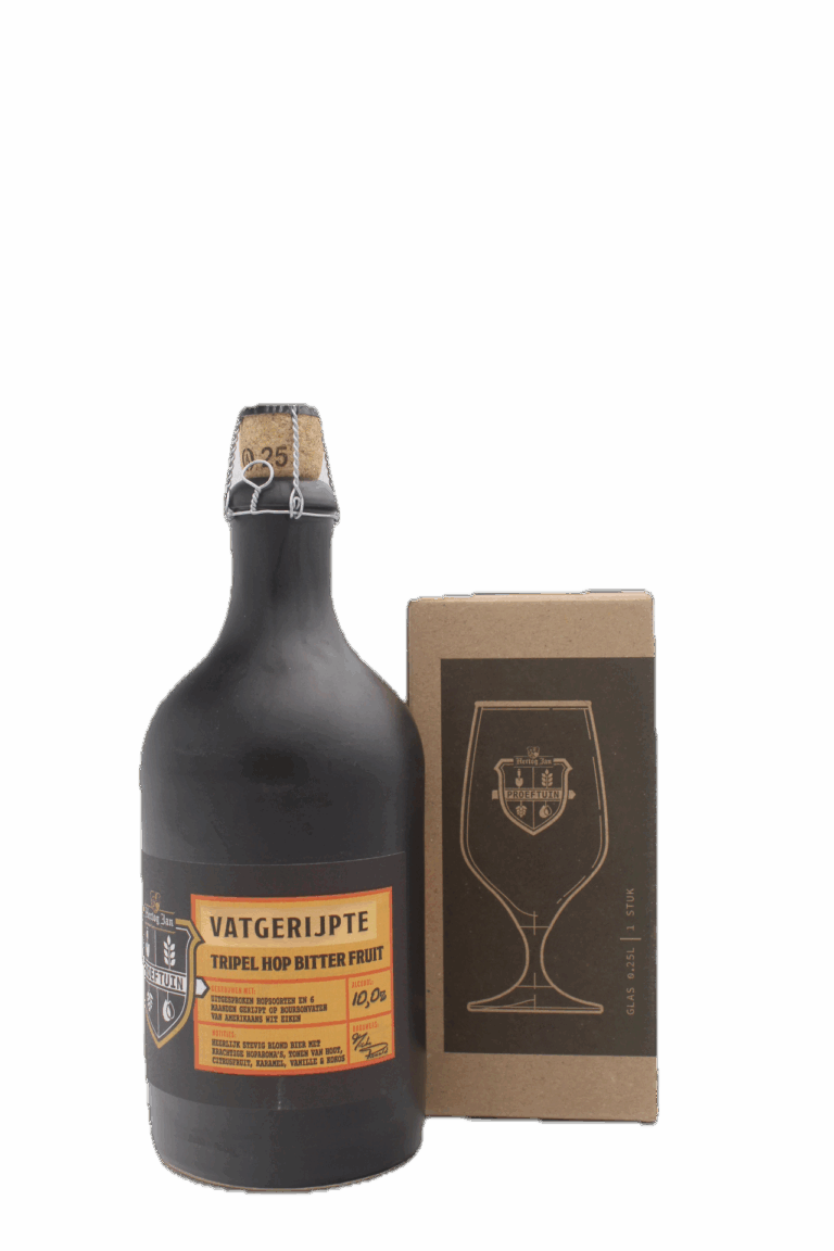 Hertog Jan Proeftuin Vatgerijpte Tripel Hop Bitter Fruit met Glas