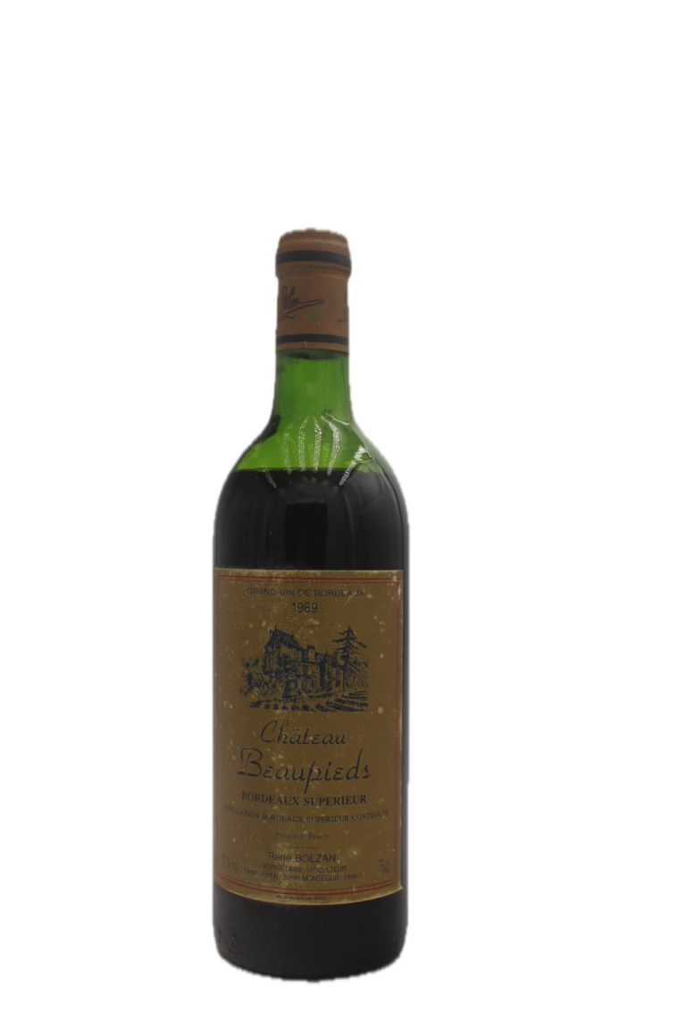 Chateau Beaupieds - Bordeaux Superieur 1989 (Low Shoulder)