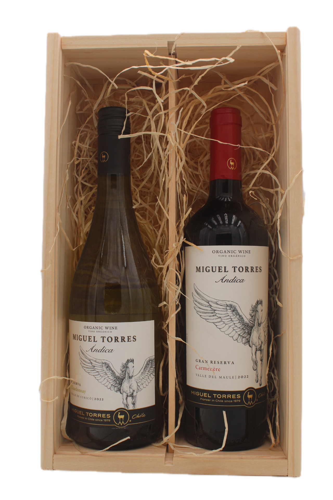 Miguel Torres - Andica Chardonnay en Carmenere Reserva in Geschenkkist